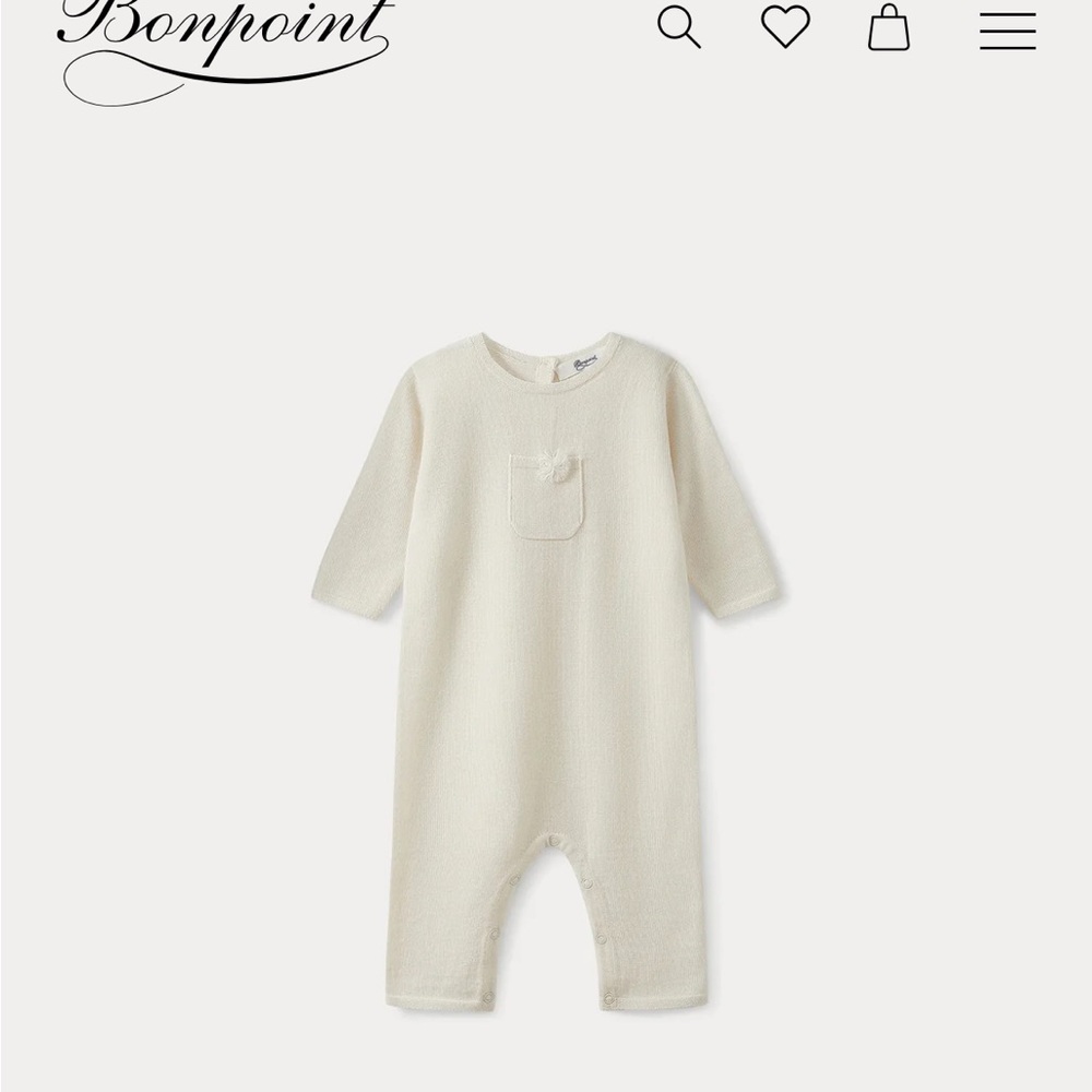Bonpoint cashmere romper 3M